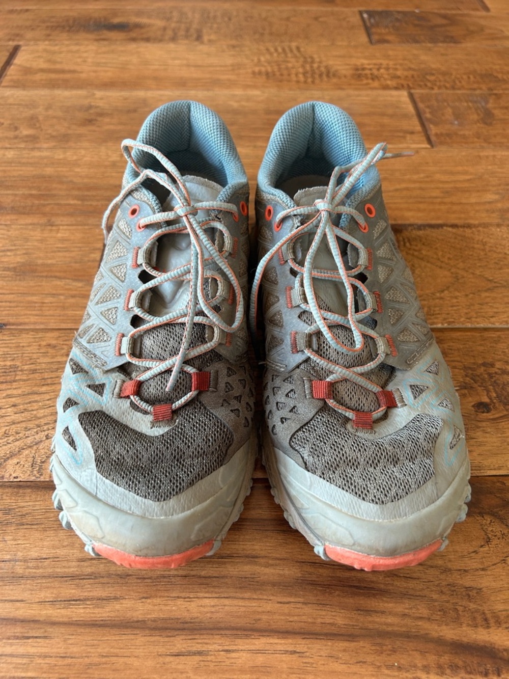 La Sportiva Bushido II Mountain Trail Running Shoes Moon / Paprika Size 8.5 - Picture 4 of 10